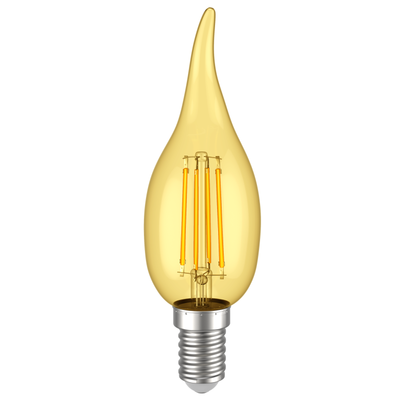 Лампа светодиодная винтажная 5W 220V 2700К E14 35x123mm филаментная [LLF-CB35-5-230-30-E14-CLG] серия 360° УЕК