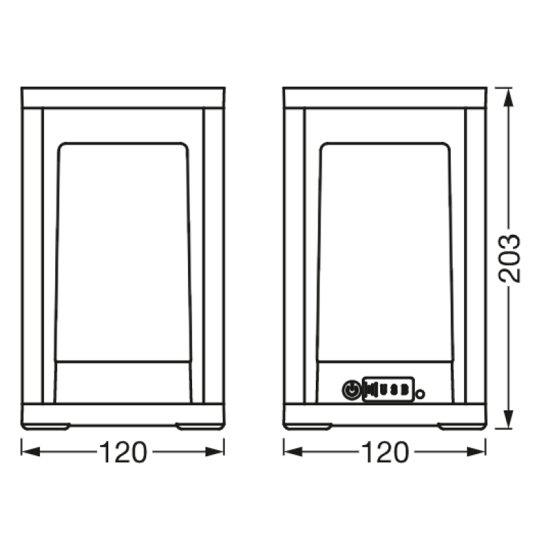SMART светильник 5W 5V 310lm 3000K RGB 120х203х120mm [4058075564466] Ledvance POWERBANK TABLE FRAME