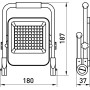 Прожектор LED 5W 220V 300lm 3000mAh IP65 180x37x187mm на аккумуляторе [l0790012] E.NEXT e.LED.flood.stand.emerg.5