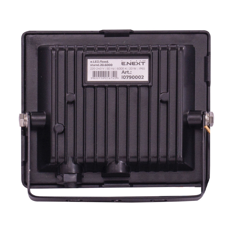 Прожектор LED 20W 220V 1600lm 6000K IP65 110x28x90mm [l0790002] E.NEXT e.LED.flood.stand.20.6000