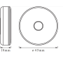 Нічник 0.45W 5V 32lm 4000K 65x18mm [4058075399686] Ledvance DOT-it Touch на акумуляторі DIM