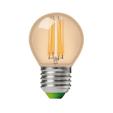 Лампа LED 5W 220V 530lm 3000K E27 76х45mm филаментная [4262380662414] EUROLAMP MLP-LED-G45-05273(Amber)