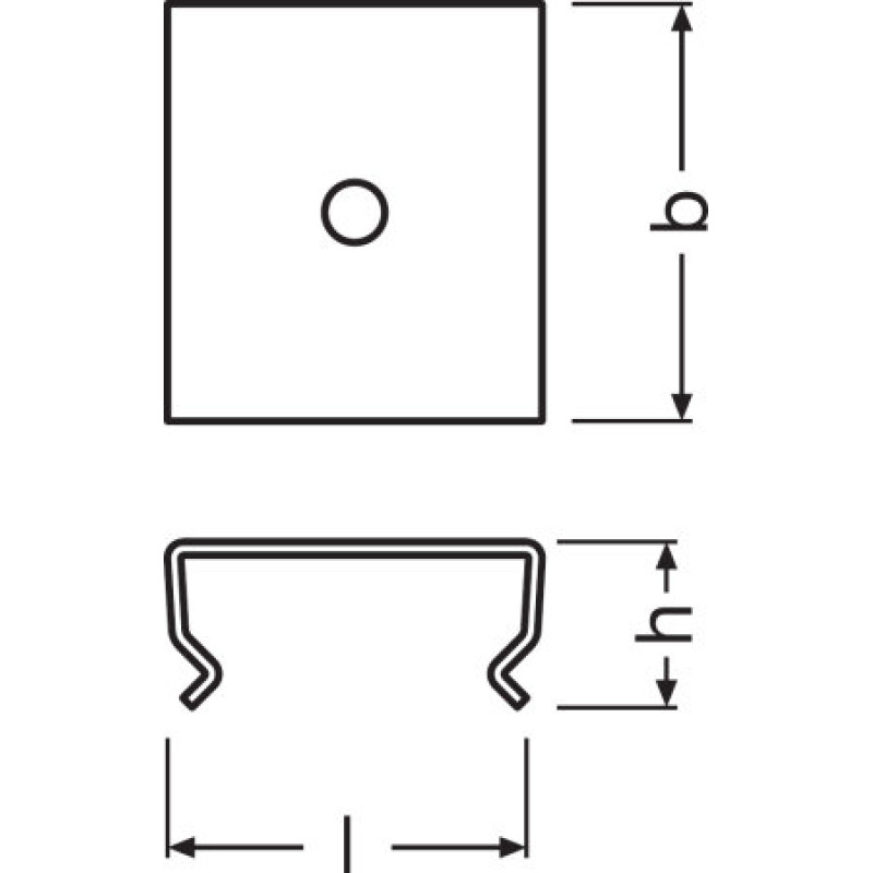 Кронштейн для установки профілю PF01 , Ledvance [4058075276710], Ледванс
