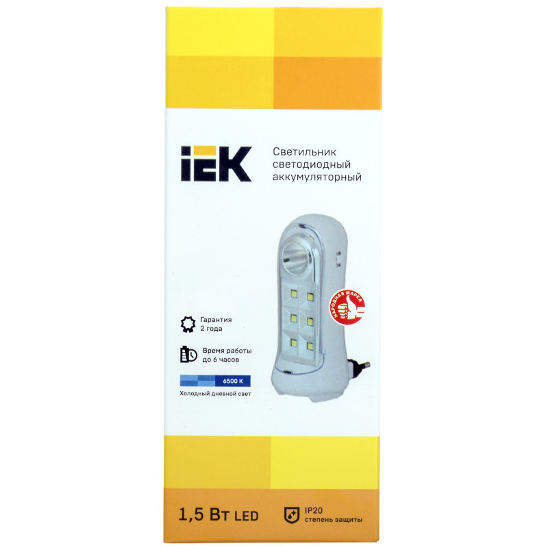Світильник ДБА 3924 акумулятор 3г 1,5Вт IEK