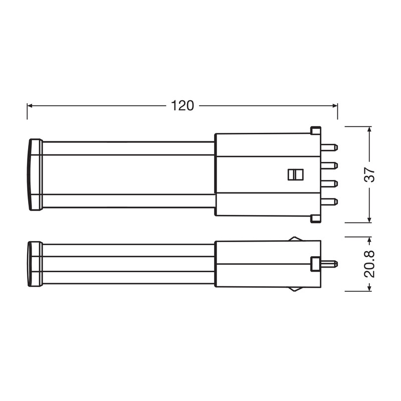 Лампа светодиодная 3,5W 230V 400lm 4000K 2G7 120x37mm [4099854669835] Ledvance DULUX LED SE7
