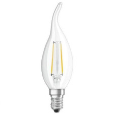 Лампа светодиодная филаментная 4W 220V 470lm 2700K E14 35х121mm свеча [4058075055452] OSRAM led star classic BA