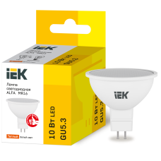 Лампа светодиодная 10W 220V 900lm 3000К GU5 55х50mm рефлекторная [LLA-MR16-10-230-30-GU5] alfa mr16 УЕК