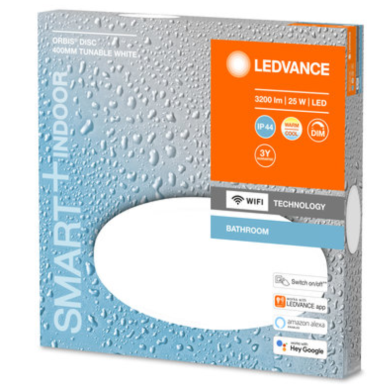 SMART светильник 25W 220V 3200lm 3000-6500K TW WIFI 400х47х400mm [4058075573611] Ledvance ORBIS DISC DIM