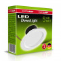 Вбудований LED світильник 5W 400lm 3000K ⌀100 IP20 Білий [4260484994981] LED-DLR-5/3(Е) EUROLAMP