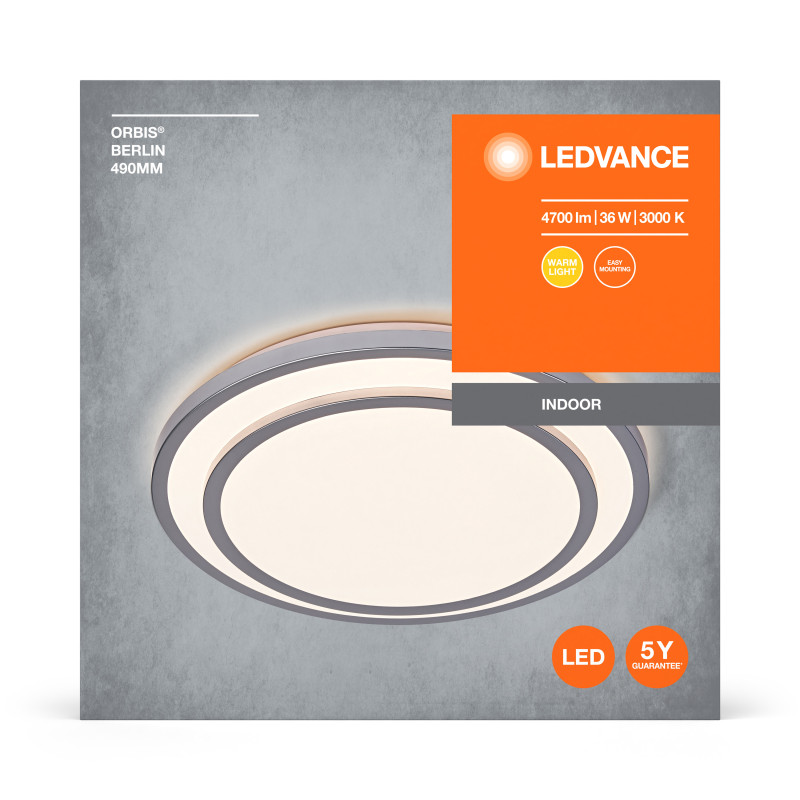 LED Светильник накладной 36W 220V 2450-4700lm 3000K 80х492mm [4058075829343] LEDVANCE ORBIS BERLIN