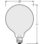 Лампа светодиодная винтажная 12W 220V 1521lm 2700K E27 95x140mm филаментная [4058075808515] OSRAM led Globe