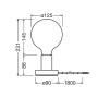 Настільна лампа 1,2W 230V 80lm 12000K E27 125x231mm Game Zone [4058075853126] Vintage 1906 Letter Table Osram