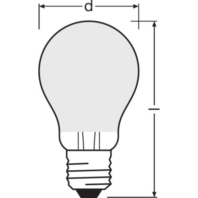 Лампа світлодіодна 7W 220V 806lm 2700K E2760х110mm груша [4058075817234] led classic A OSRAM