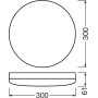 LED Светильник накладной 24W 220V 1920lm 4000K IP65 300х65mm белый [4058075062221] SF Compact RD300 Ledvance