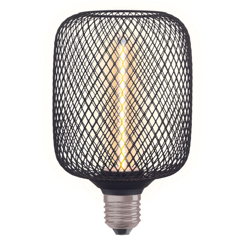 Лампа светодиодная винтажная 3.5W 220V 110lm 1800K E27 DIM 100x162mm филаментная [4058075840263] OSRAM LED DECO SQ100 BLACK