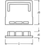 Торцева кришка для профілю PW01 , Ledvance [4058075277335], Ледванс