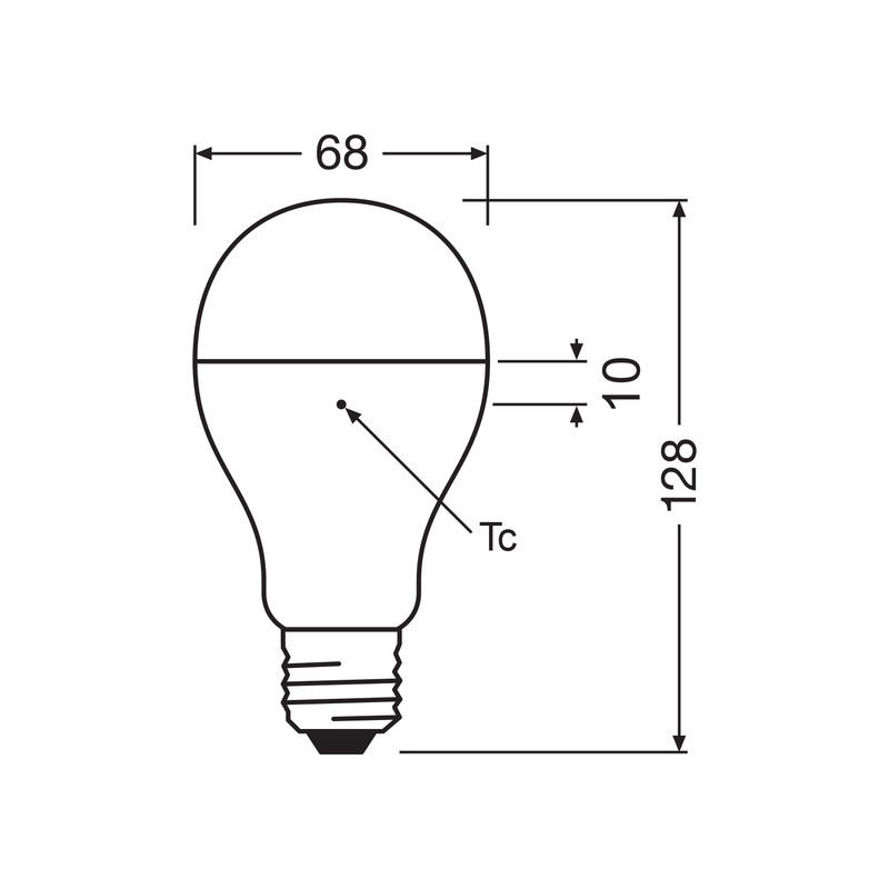 Лампа LED 19W 230V 2452lm 4000K E27 68x128mm груша [4058075634251] LED CL A150 OSRAM
