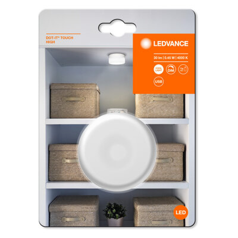Ночник 0.45W 5V 32lm 4000K 65x35mm [4058075399709] Ledvance DOT-it Touch на аккумуляторе DIM