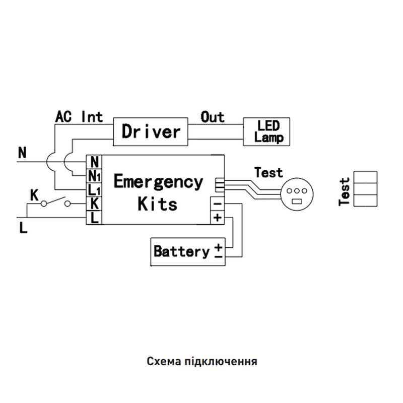Блок аварійного живлення 40W 230V 1 година для LED світильників [l0660064] e.emerg.kit.40.full.led E.NEXT
