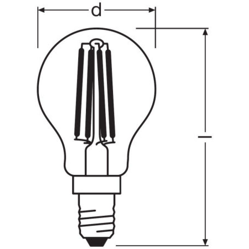 Лампа светодиодная 6.5W 220V 806lm 2700K E14 DIM 45х77mm груша [4058075447875] led classic P OSRAM