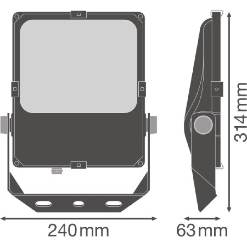 Прожектор LED 50W 220V 5700lm 3000K IP66 314x240x63mm [4058075353619] Ledvance FL PFM ASYM