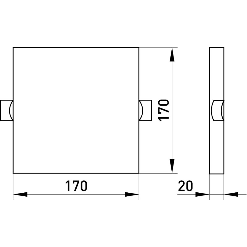 Вбудований LED світильник 24W 220V 2160lm 4500K 170x170x20mm IP40 білий [l0861010] E.NEXT e.LED.stand.MP.Square.R.24.4500