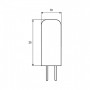 Лампа светодиодная 2W 12V 105lm 4000K G4 25x10mm капсула [4260484992499] LED-G4-0240(12) EUROLAMP