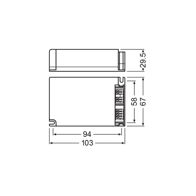 LED драйвер 35W 220-240V выходная 15-54V 1050mA DIM IP20 [4052899488168] Osram OTi DALI LT2