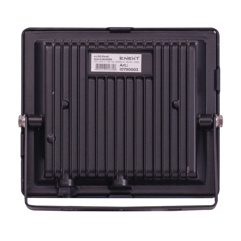 Прожектор LED 30W 220V 2400lm 6000K IP65 140x28x121mm [l0790003] E.NEXT e.LED.flood.stand.30.6000