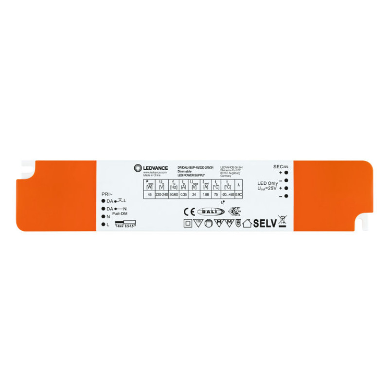 LED драйвер 10x1 45W 220-240V вихідна 24V 1880mA DIM IP20 [4058075421820] DR DALI-SUP Osram