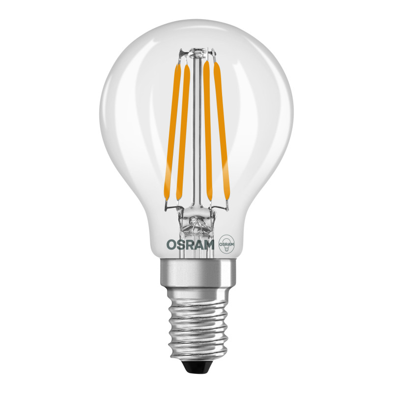 Лампа LED 3,4W 230V 470lm 2700K E14 45x84mm груша [4099854468759] Osram CL P40 Filament