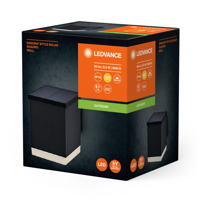 Светильник LED 0,5W 2,4V 50lm 3000K IP44 85x110x115mm [4058075834767] Ledvance Endura Style Solar