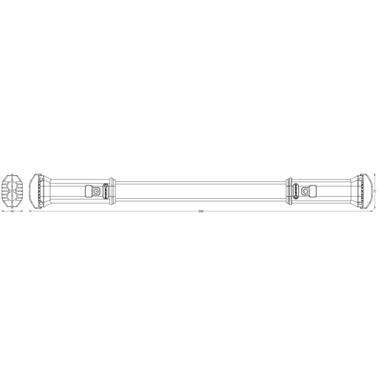 Прожектор LED 10W 5V 800lm 4000K IP20 666х72х42mm на аккумуляторе [4058075576551] LEDVANCE WORKLIGHT BATT TUBE