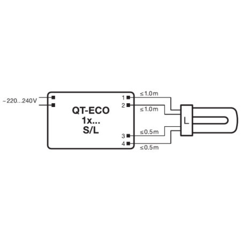 1x18-24 ЕПРА для люмінесцентних ламп 220-240V IP20 [4050300638560] QT-ECO Osram