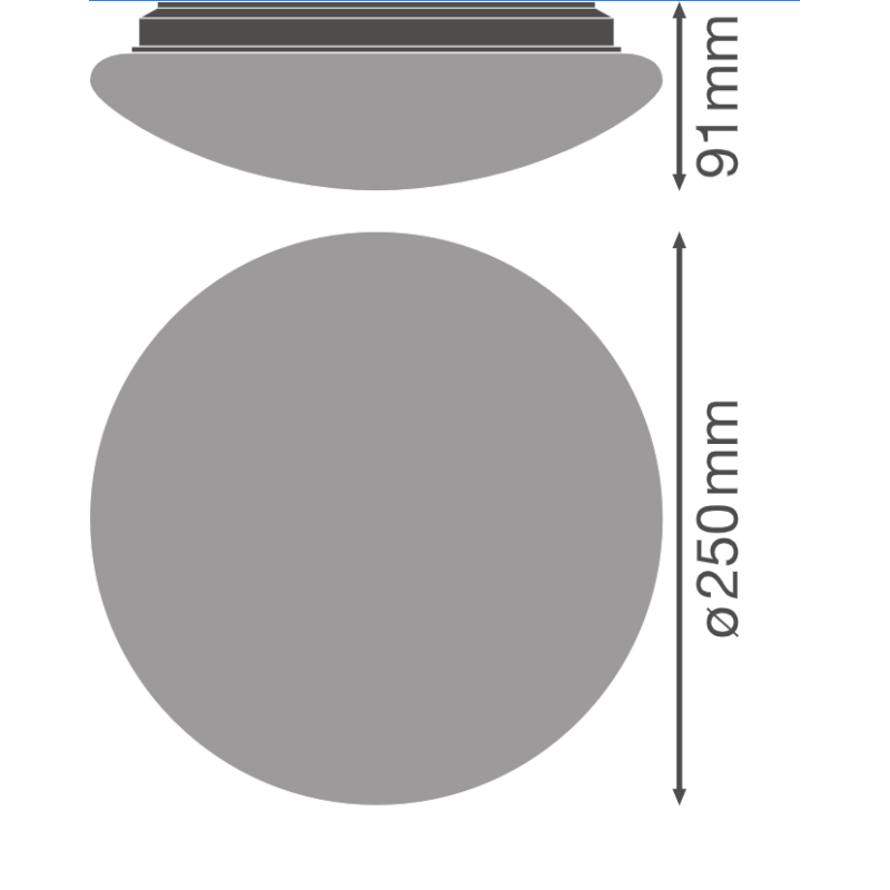 LED Светильник накладной 13w 220v 960lm 4000K ⌀250x91mm IP44 [4058075617889] Ledvance SF CIRC 250
