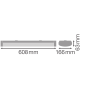 Светильник LED линейный 18W 220V 2250lm 3000K 608x166x63mm IP44 [4058075733152] Ledvance LN SF 600 P