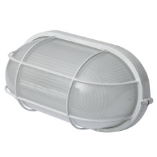 Светильник 60W 230V E27 IP54 овальный 213х100х107mm белый [l002012] E.NEXT e.light.1403.1.60.27.white