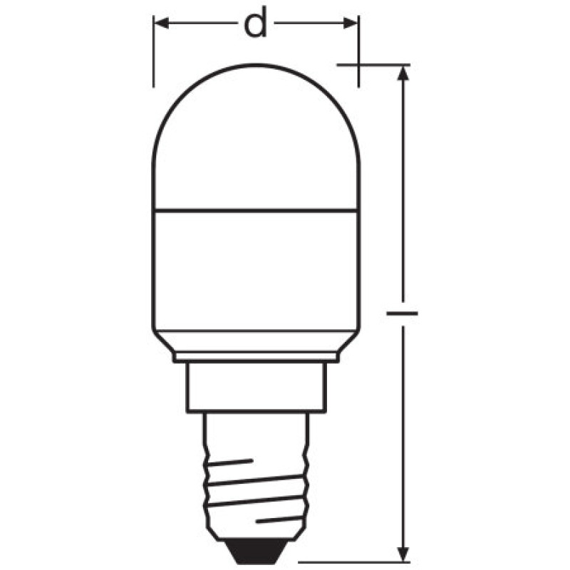 Лампа светодиодная 2.3W 220V 200lm 2700К E14 25х63mm капсула [4052899961289] OSRAM PARATHOM SPECIAL T26