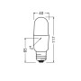 Лампа LED 11W 220V 1055lm 6500K E27 DIM 40x117mm прямая [4058075611580] Osram STICK 75
