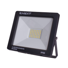 Прожектор LED 30W 220V 2400lm 6000K IP65 140x28x121mm [l0790003] E.NEXT e.LED.flood.stand.30.6000