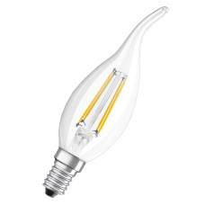 Лампа филаментная 3,4W 230V 470lm 2700K E14 DIM 35x121mm свеча [4058075602830] LED CL BA 40 OSRAM