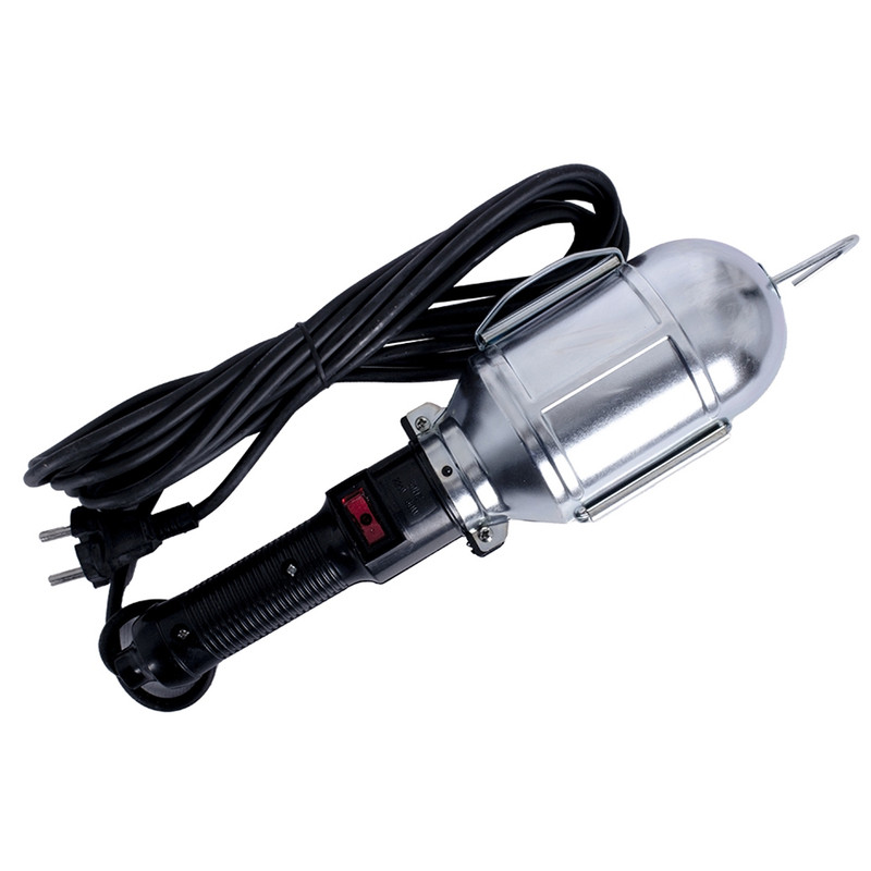 Светильник переносной 60W 220V E27 355x95mm провод 5м с выключателем черный [SP0212L] E.NEXT SP0212L
