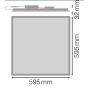 Светодиодная панель 33W 4320lm 3000K 595x595x32mm IP40 [4099854014864] Ledvance PL CMFT P