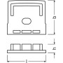 Торцевая заглушка с отверстием для профиля PW01 , Ledvance [4058075277366], Ледванс