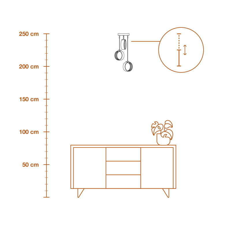 LED Світильник підвісний 20W 230V 1300lm 3000-6500K 280x200x1210mm [4099854459047] Osram Décor Circle