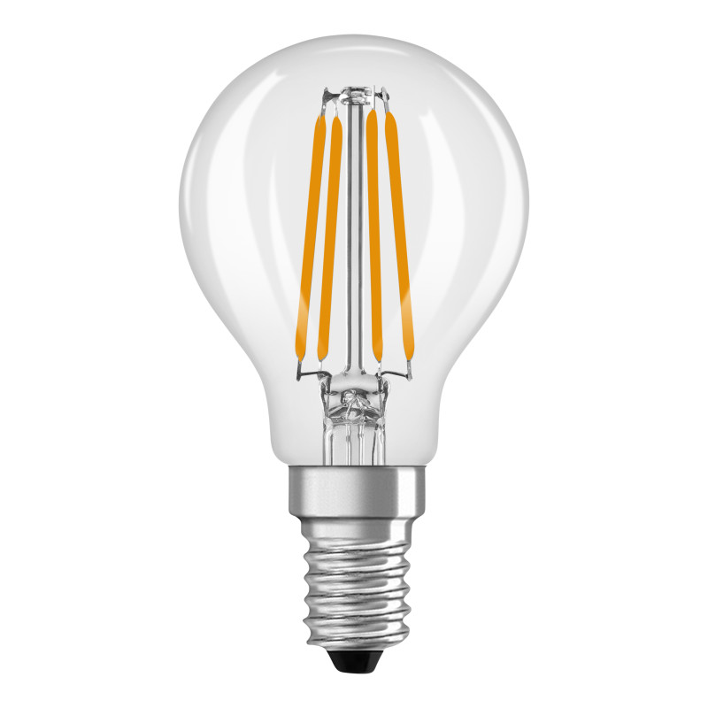 Лампа LED 3,4W 230V 470lm 2700K E14 45x84mm груша [4099854468759] Osram CL P40 Filament