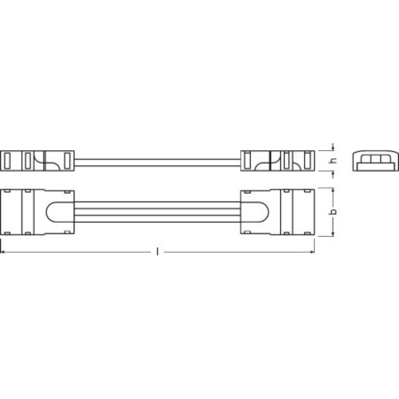TW Конектор стрічки 3-контактний з кабелем 50 мм superior, Ledvance [4058075451384], Ледванс