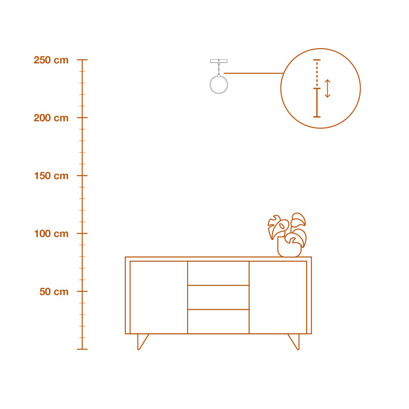 LED Светильник подвесной 8W 220V 370lm 3000K 160x150x1210mm [4058075838604] Ledvance DECOR CIRCLE 1XPEND PL