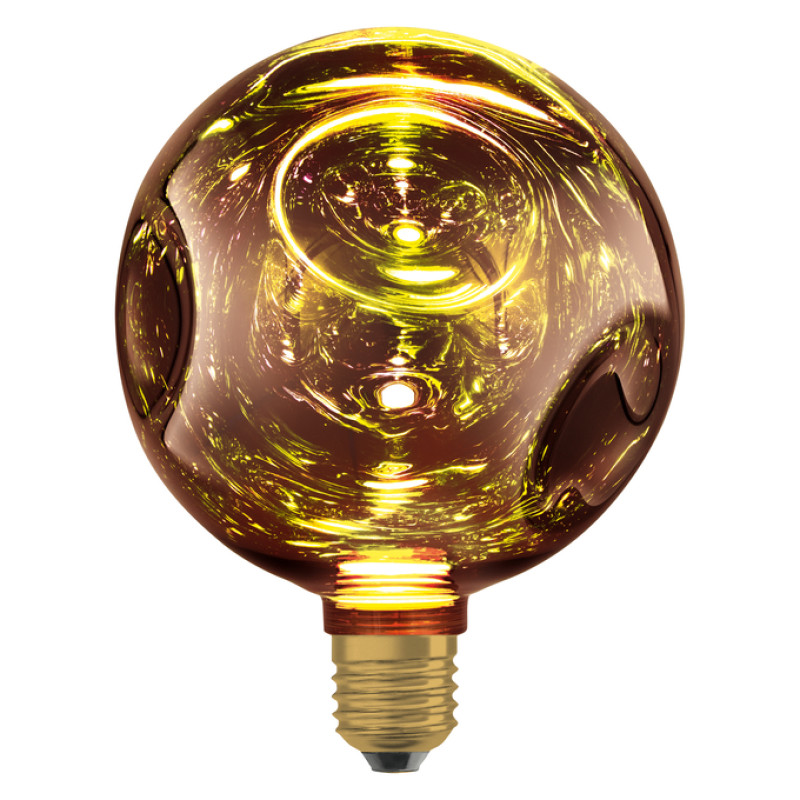 Лампа LED 3,5W 230V 300lm 2700K E27 150x190mm [4099854607615] Flat Décor Medium Rose Osram