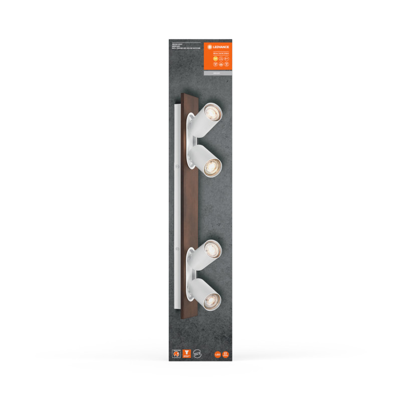 LED Светильник спот 13.6W 220V 920lm 2700K GU10 DIM 600х142х100mm [4058075833616] DECOR SPOT MERCURY LEDVANCE
